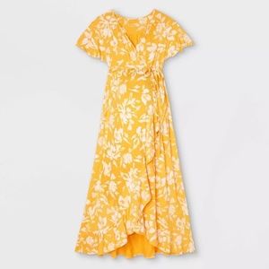 Isabel Maternity by Ingrid & Isabel Yellow Floral Dress, size XS, EUC
